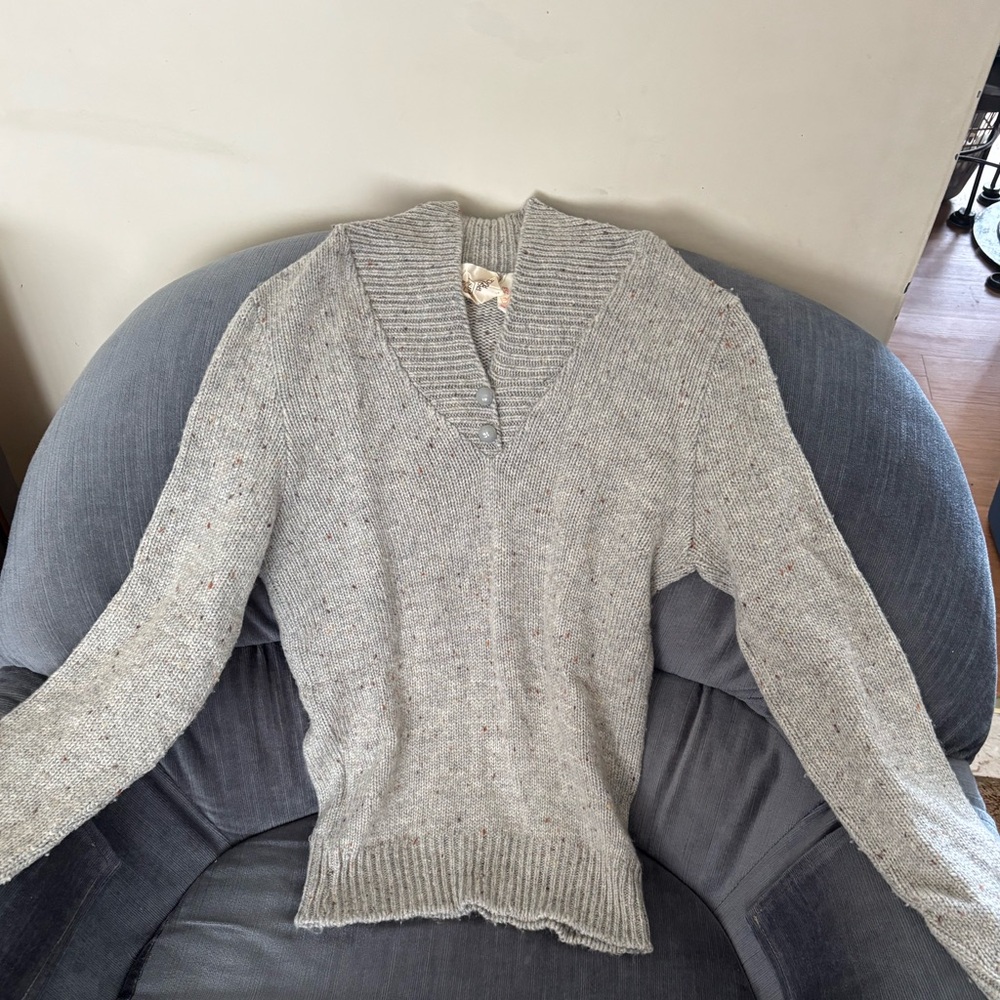 Cozy Gray Knit Sweater